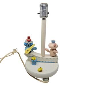 Vintage 50s Irmi Nursery Lamp Owl and the Pussycat Nursery Rhyme Edward Lear